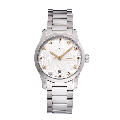 Gucci Stainless Steel 27mm G-Timeless Charm Quartz Watch 1 of 7