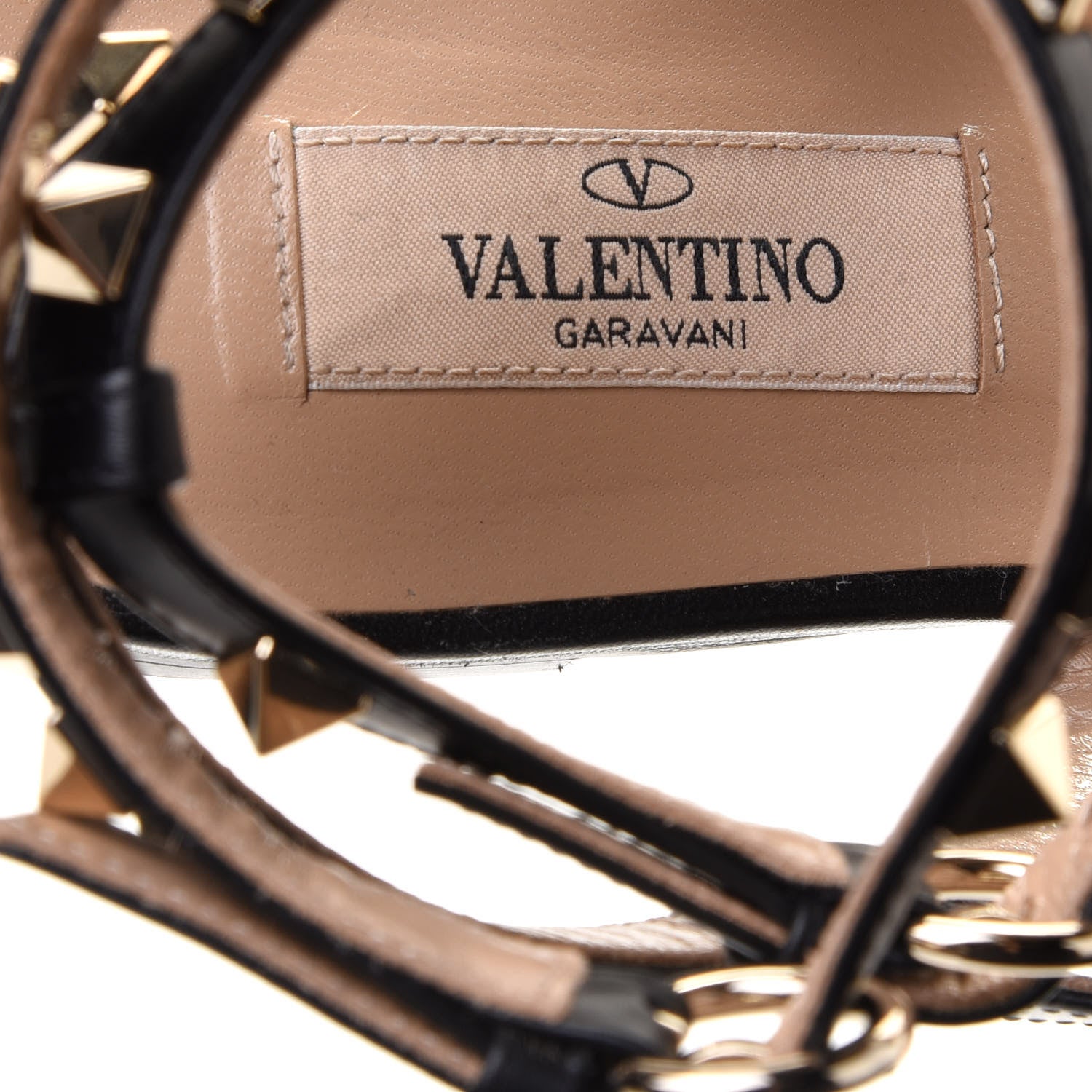 Valentino Garavani Calfskin Rockstud Ankle Wrap Flat Thong Sandals 37 Black 7 of 9