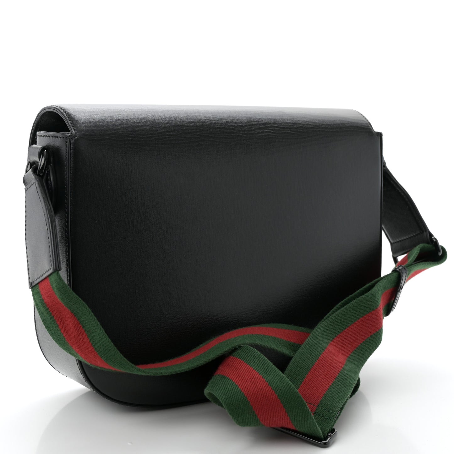 Azalea Calfskin Web Monochrome Horsebit 1955 Shoulder Bag Black