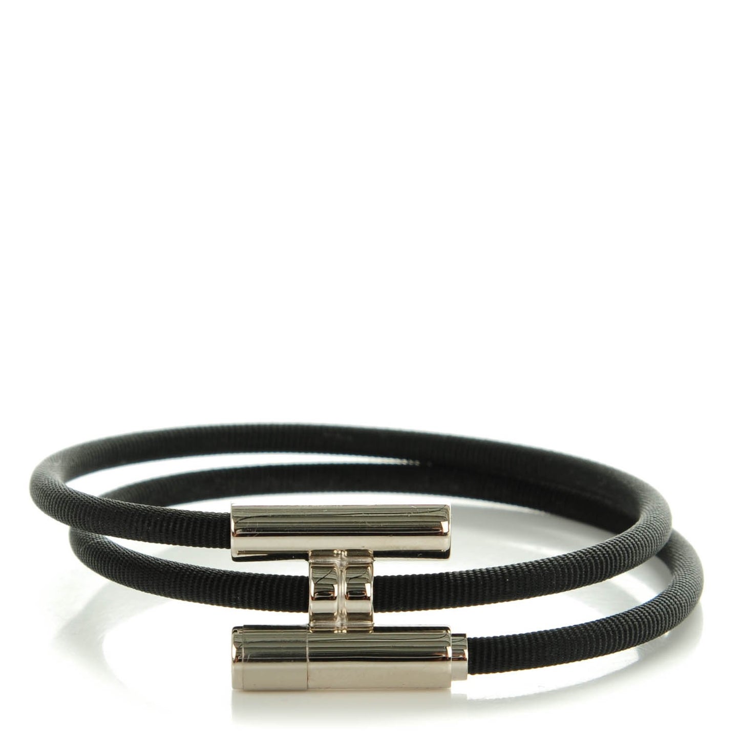 Double Wrap Cord Tournis Bracelet Black