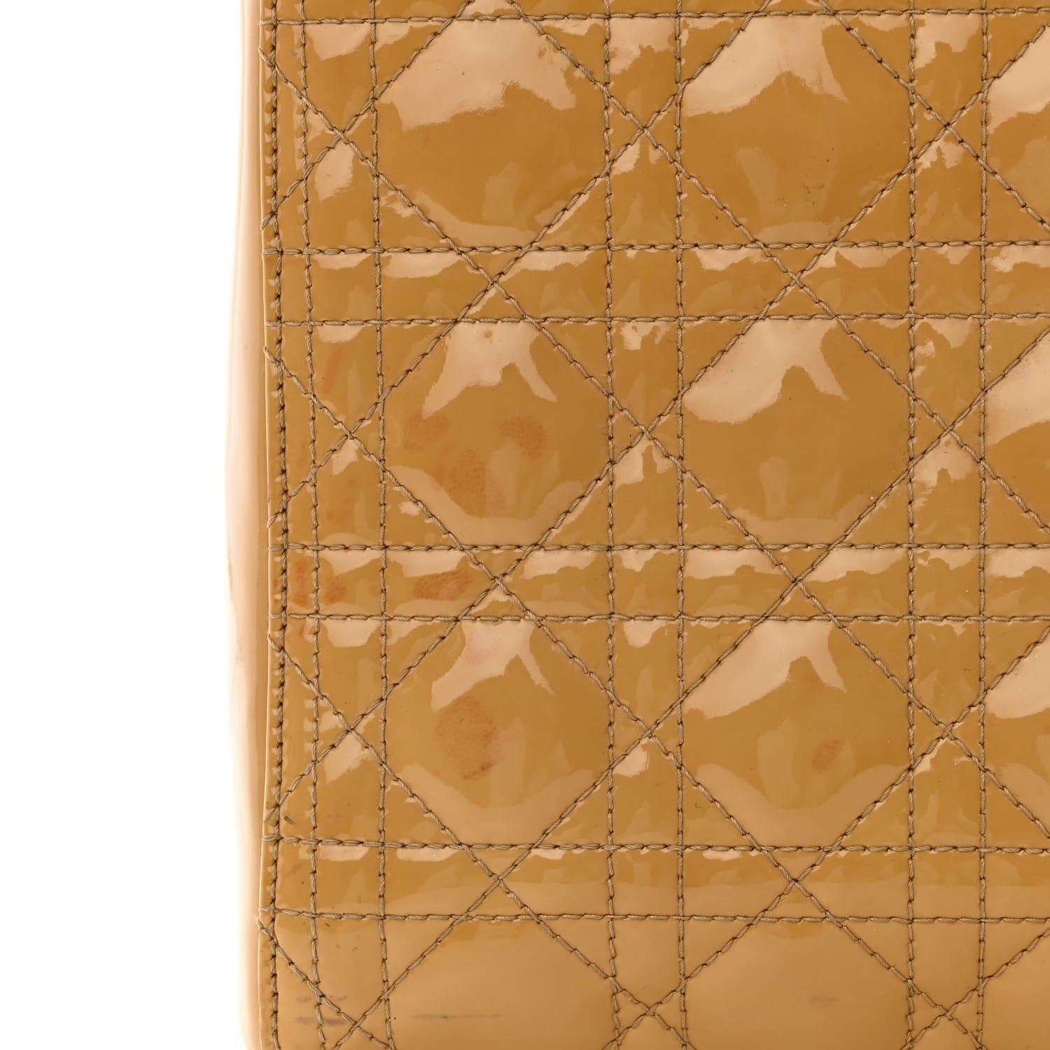 Christian Dior Patent Cannage Medium Lady Dior Beige 12 of 19