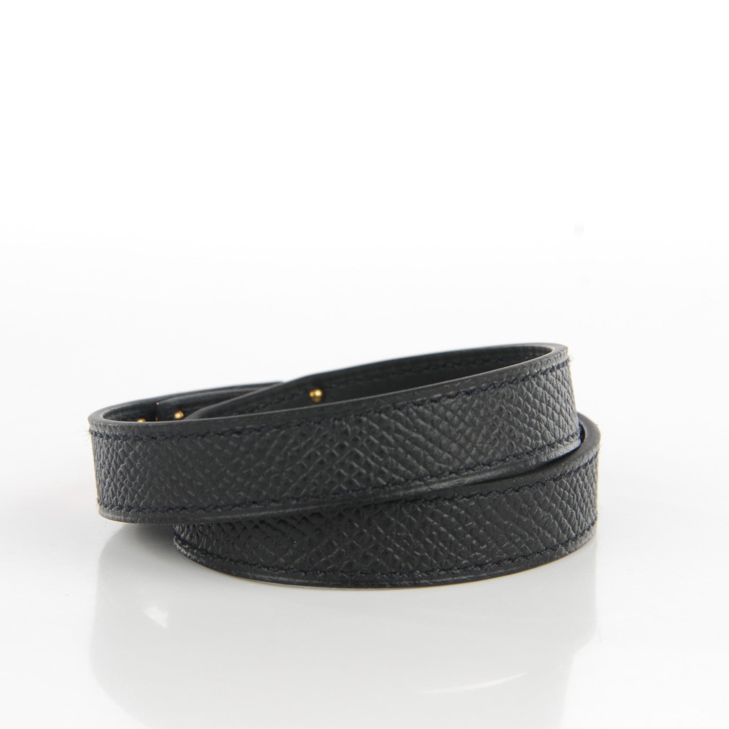 Hermes Epsom Kelly Double Tour Bracelet M Black 3 of 7