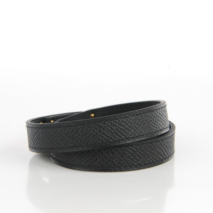 Hermes Epsom Kelly Double Tour Bracelet M Black 3 of 7