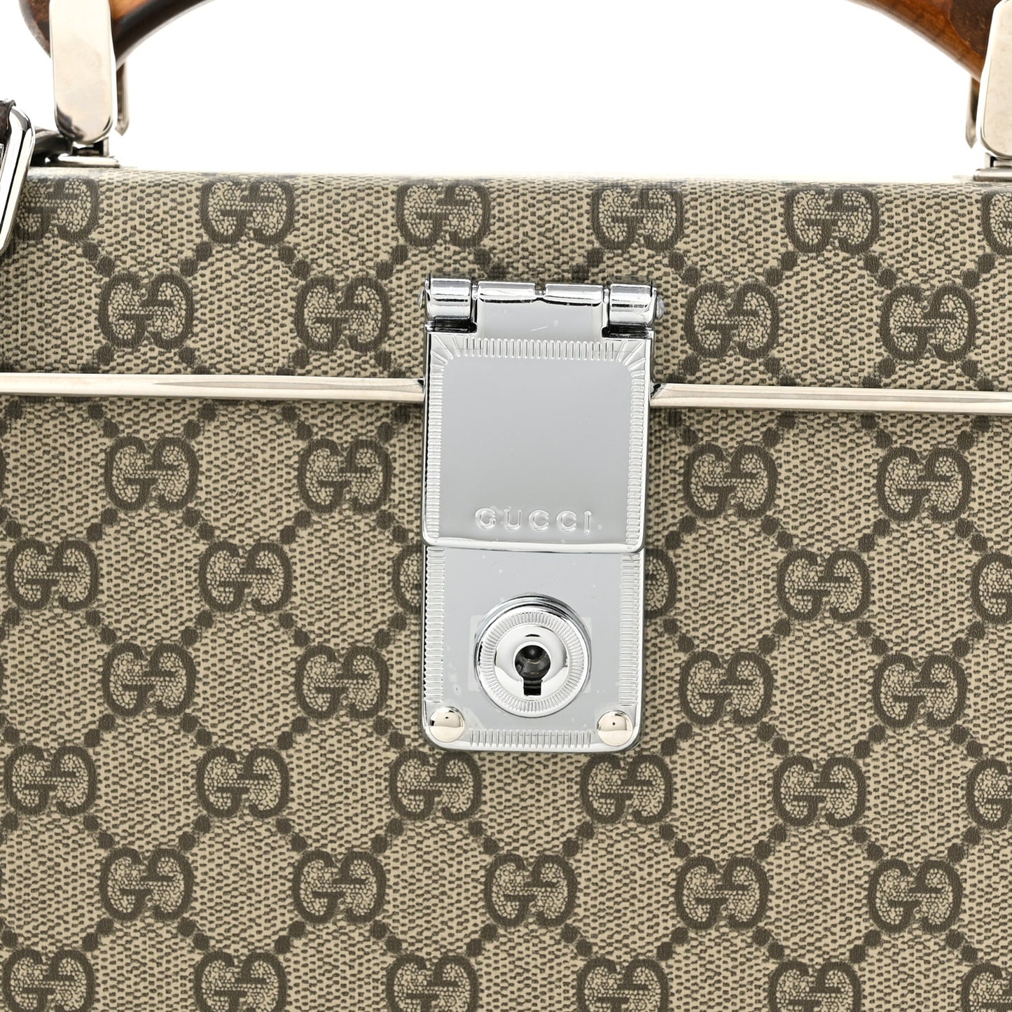 GG Supreme Monogram Globe-Trotter Beauty Case Brown
