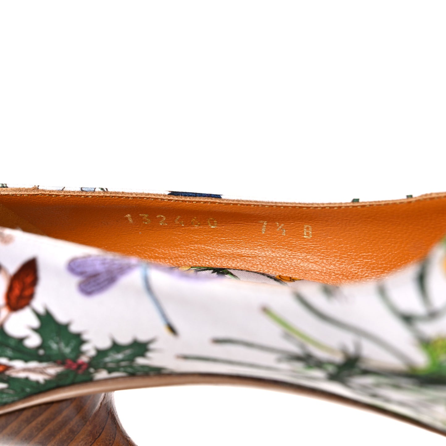 Satin Flora Print Peep Toe Pumps 7.5 Multicolor