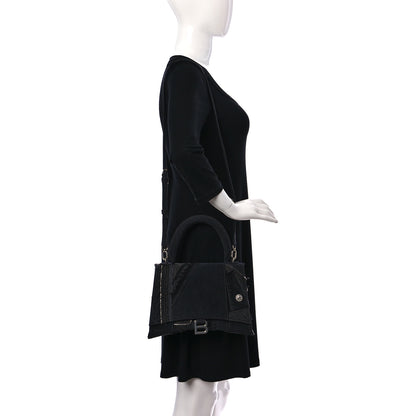 Balenciaga Denim Patchwork Limited Edition Medium Hourglass Top Handle Bag 2 of 10