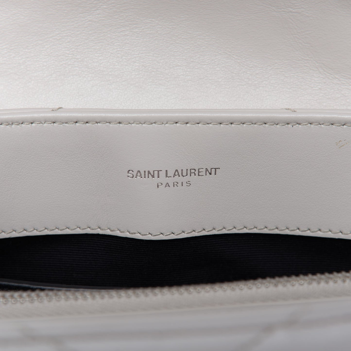 Calfskin Y Quilted Monogram Small Loulou Chain Satchel Granite