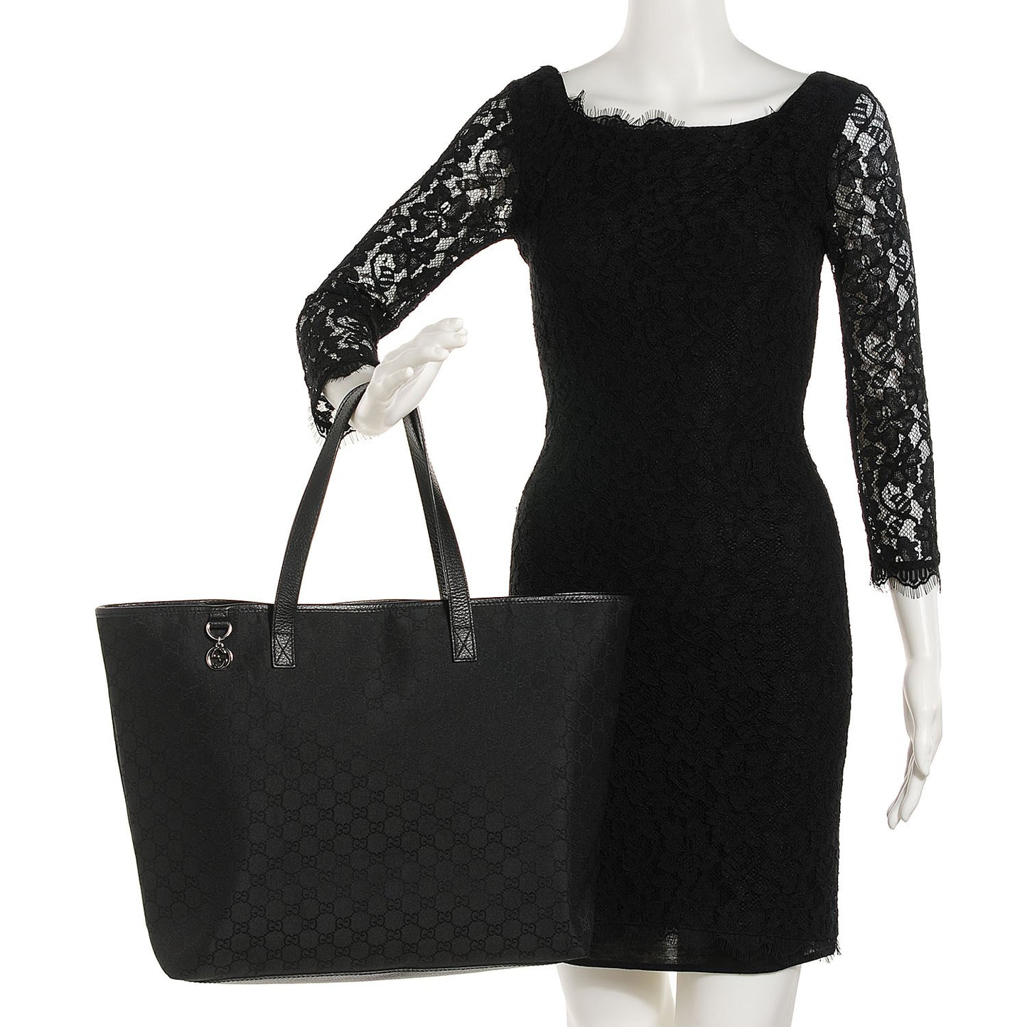 Nylon Monogram Large Tote Black