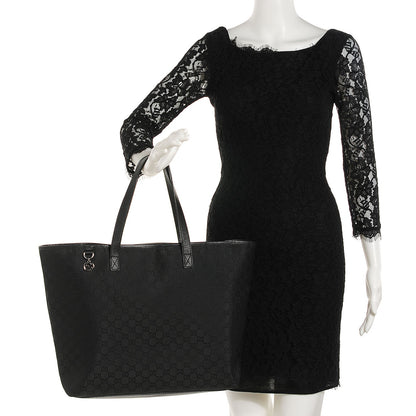 Gucci Nylon Monogram Large Tote Black 2 of 7