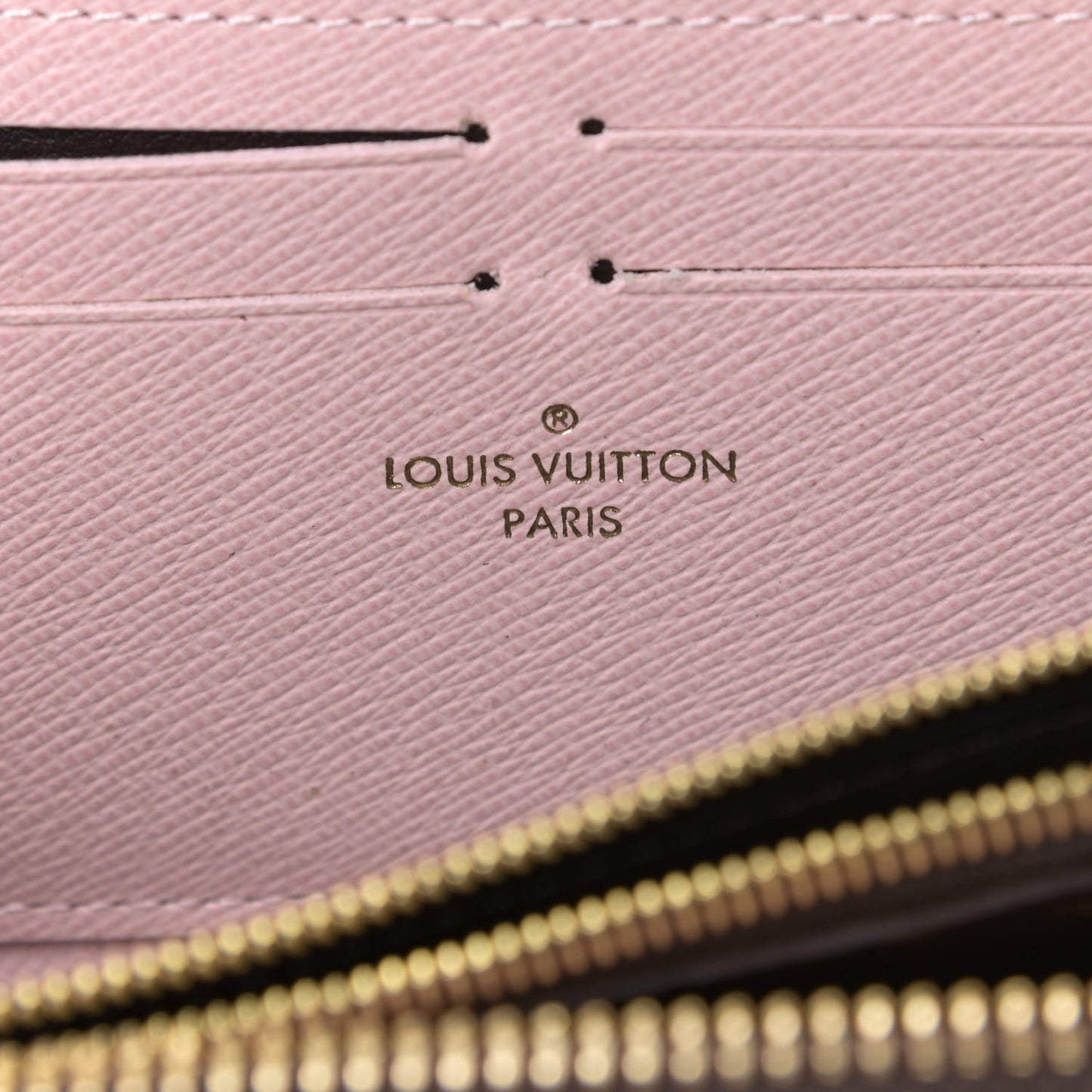 Monogram Clemence Wallet Rose Ballerine