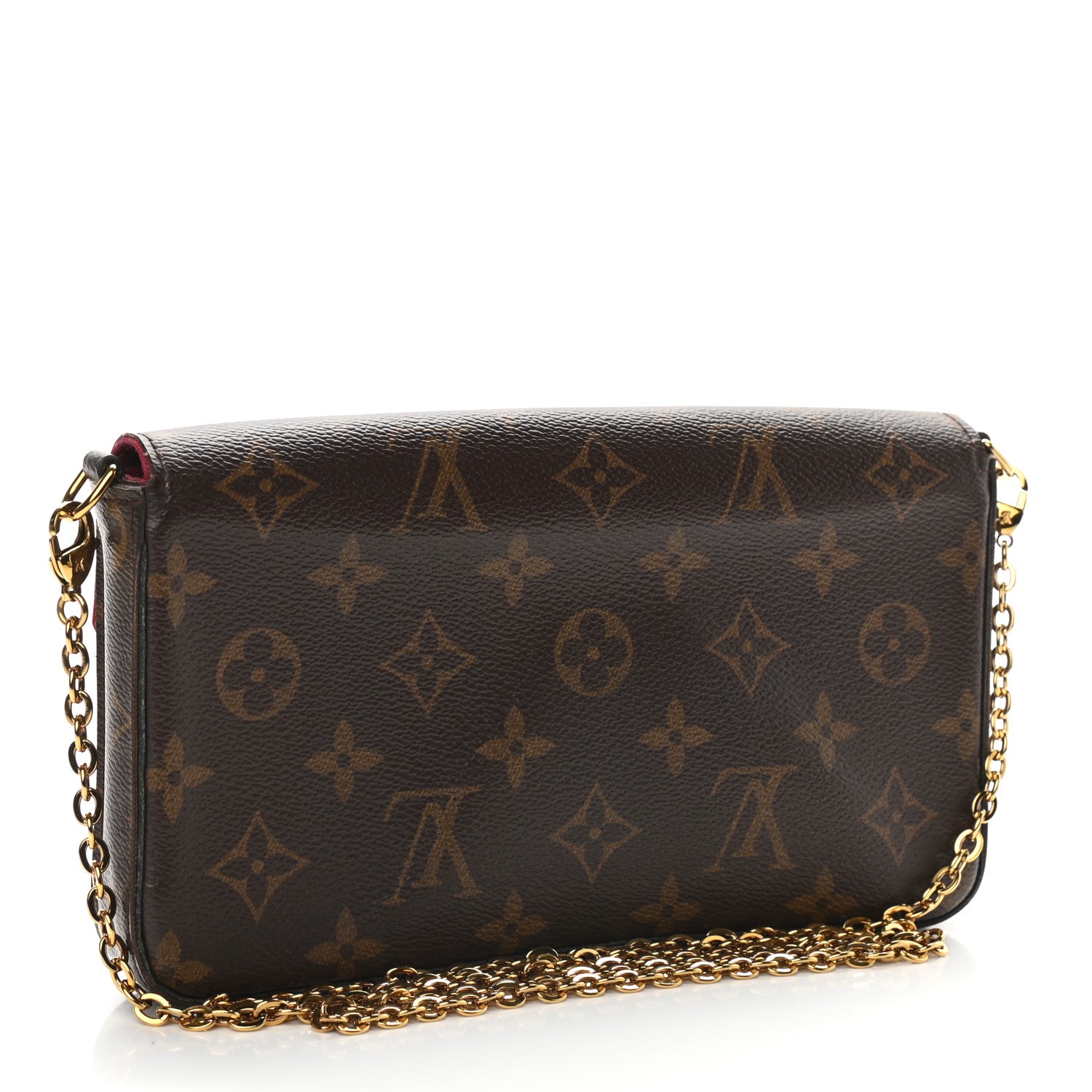 Louis Vuitton Monogram Pochette Felicie Chain Wallet Fuchsia 4 of 11