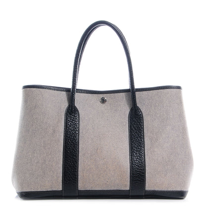 Hermes Toile Leather Garden Party MM 1 of 8