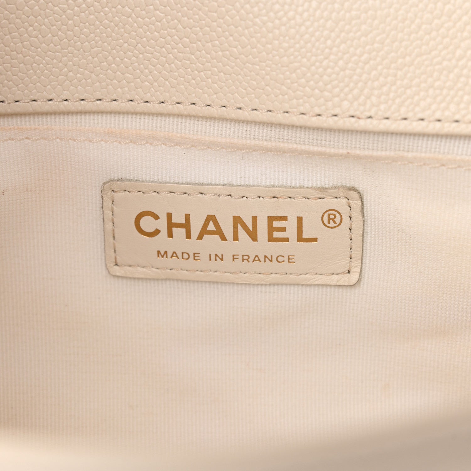 Chanel Caviar Chevron Quilted Medium Boy Flap White 6 of 13
