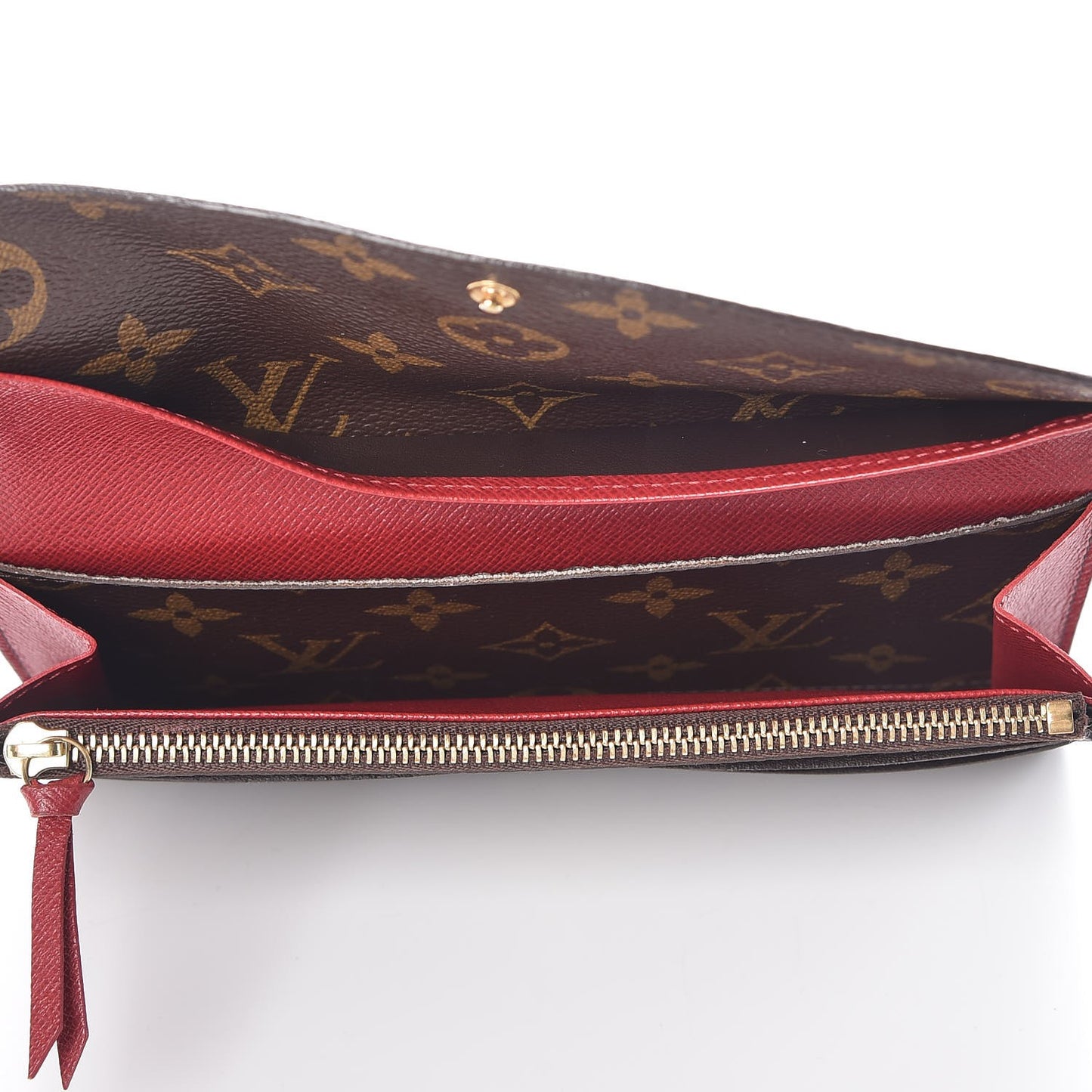 Monogram Emilie Wallet Red