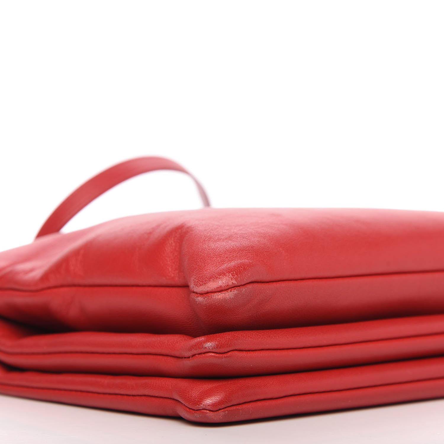 Celine Lambskin Large Trio Crossbody Bag Red 8 of 11