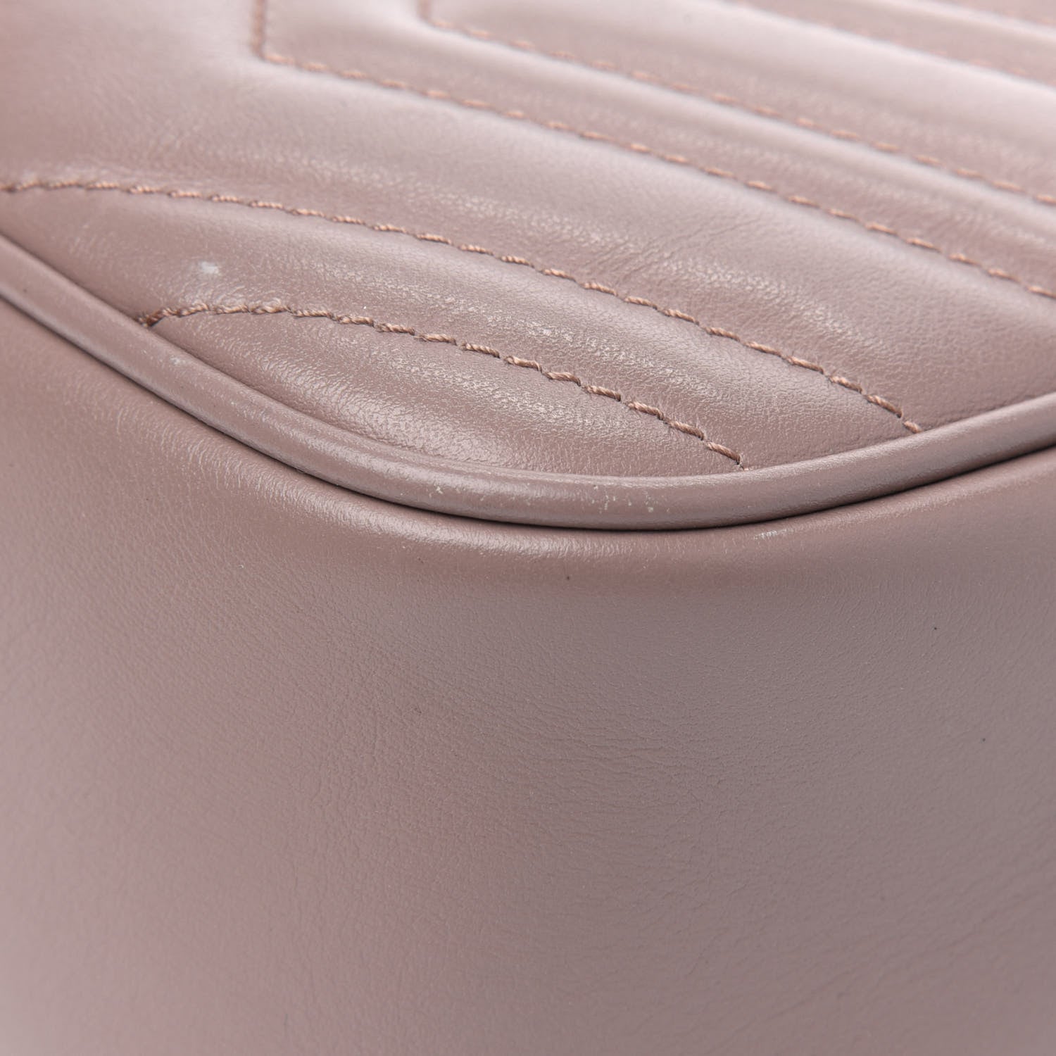 Gucci Calfskin Matelasse Small GG Marmont Chain Shoulder Bag Porcelain Rose 16 of 26