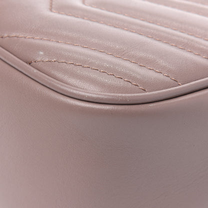 Gucci Calfskin Matelasse Small GG Marmont Chain Shoulder Bag Porcelain Rose 16 of 26
