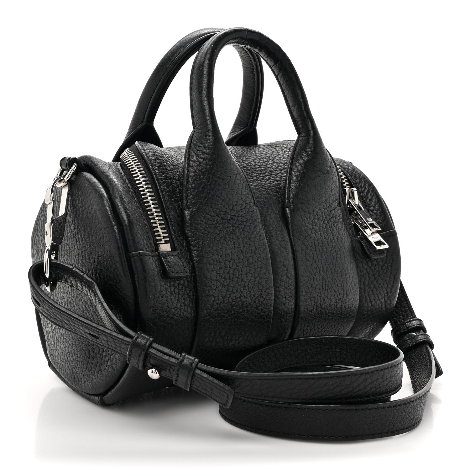 Alexander Wang Pebbled Lambskin Mini Rockie Black Rhodium Hardware 3 of 10