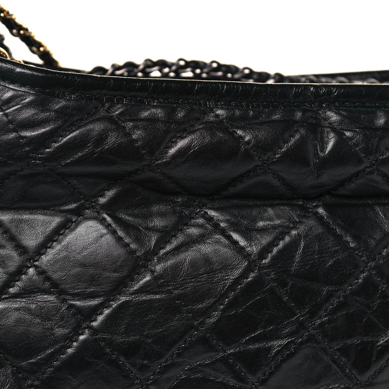 Chanel Aged Calfskin Quilted Medium Gabrielle Hobo Black 14 of 15
