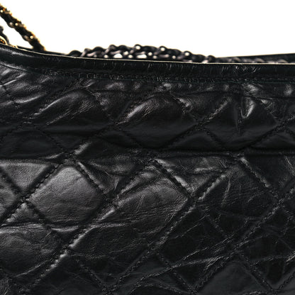 Chanel Aged Calfskin Quilted Medium Gabrielle Hobo Black 14 of 15