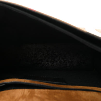 Burberry Derby Calfskin House Check Small Macken Crossbody Bag Black Black 5 of 10