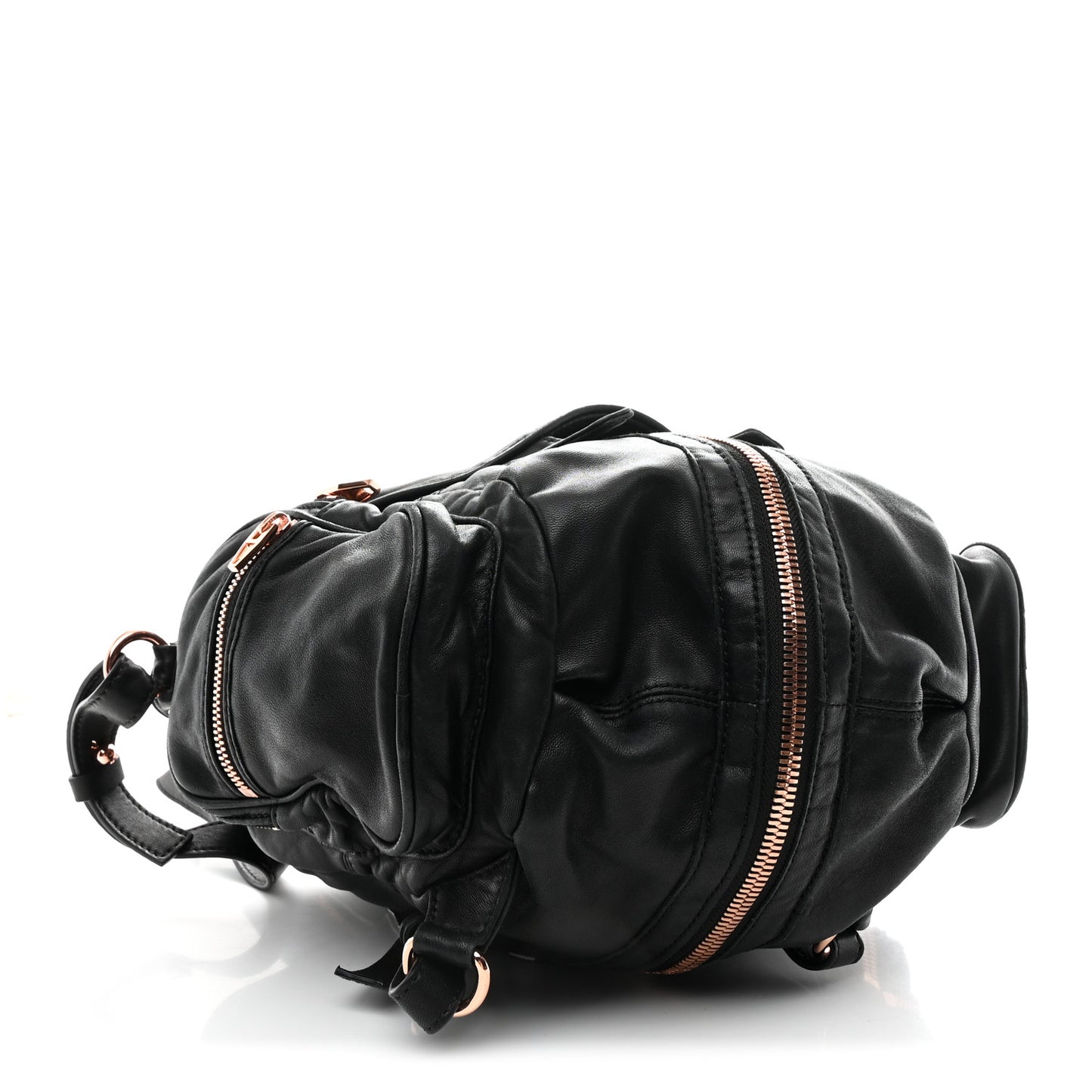 Lambskin Marti Backpack Washed Black Rose Gold Hardware
