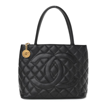 Chanel Caviar Quilted Medallion Tote Black 1 of 11