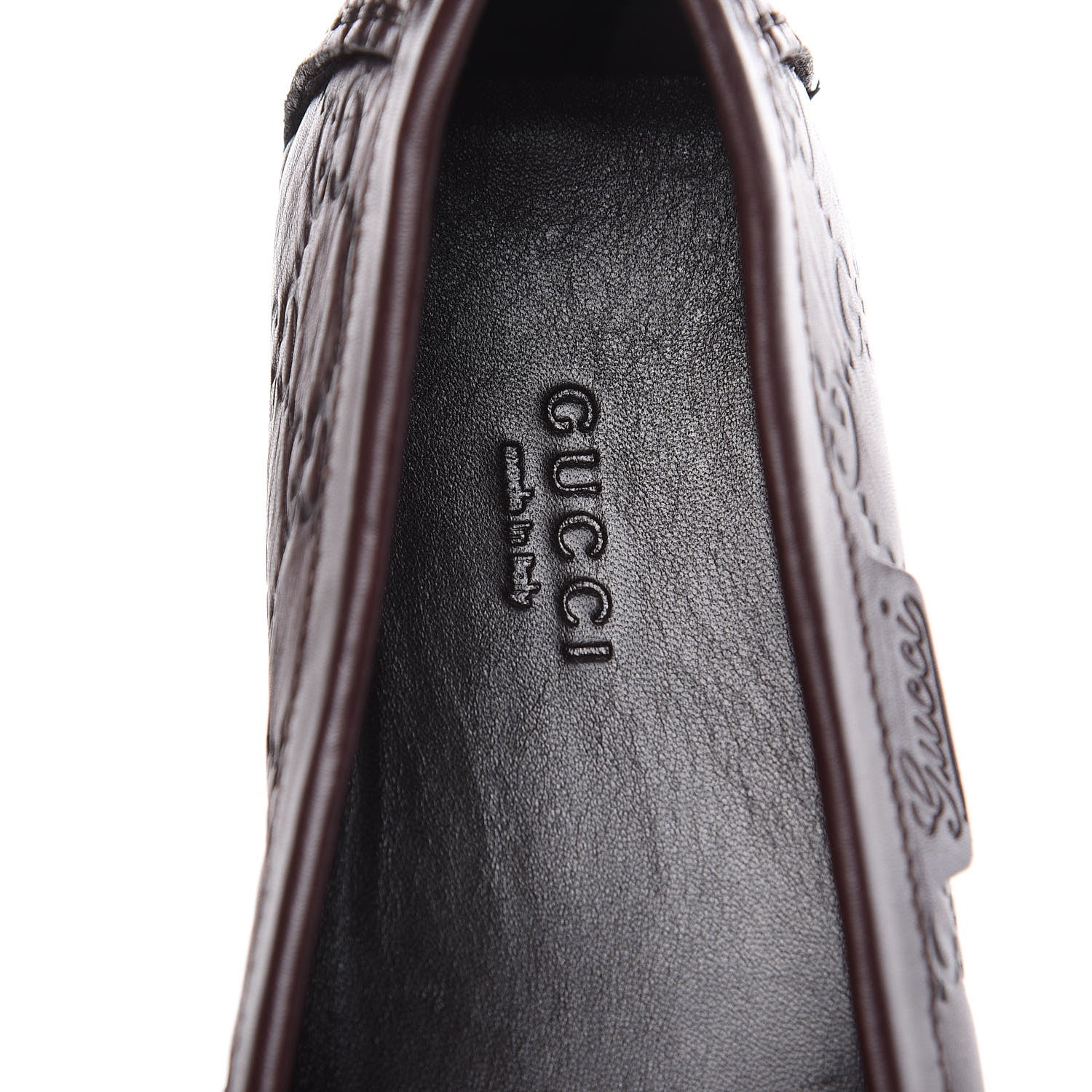 Gucci Soft Guccissima Womens Driver Loafers 38 Chocolate 7 of 10