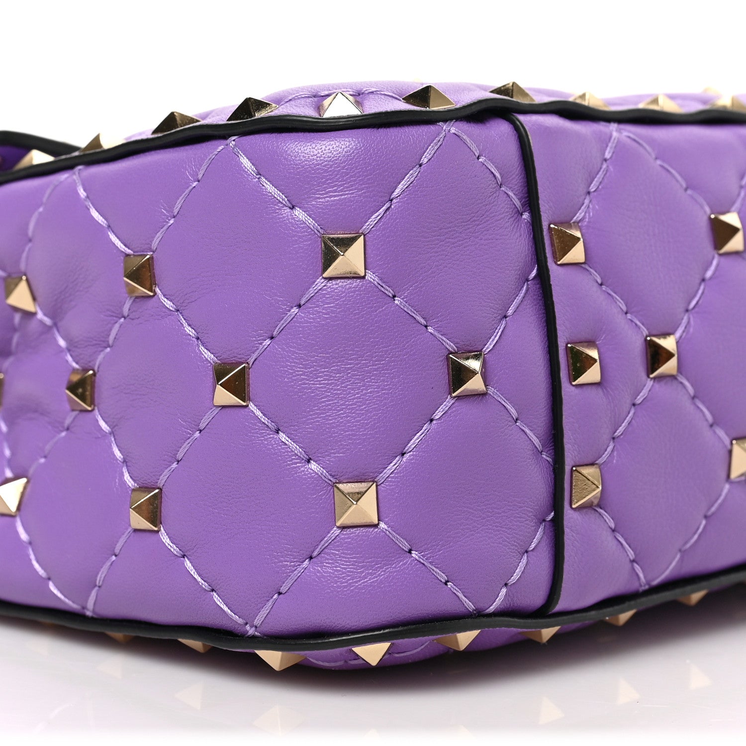 Valentino Garavani Nappa Medium Rockstud Spike Shoulder Bag Glicine 7 of 8