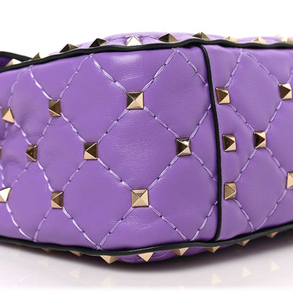 Valentino Garavani Nappa Medium Rockstud Spike Shoulder Bag Glicine 7 of 8