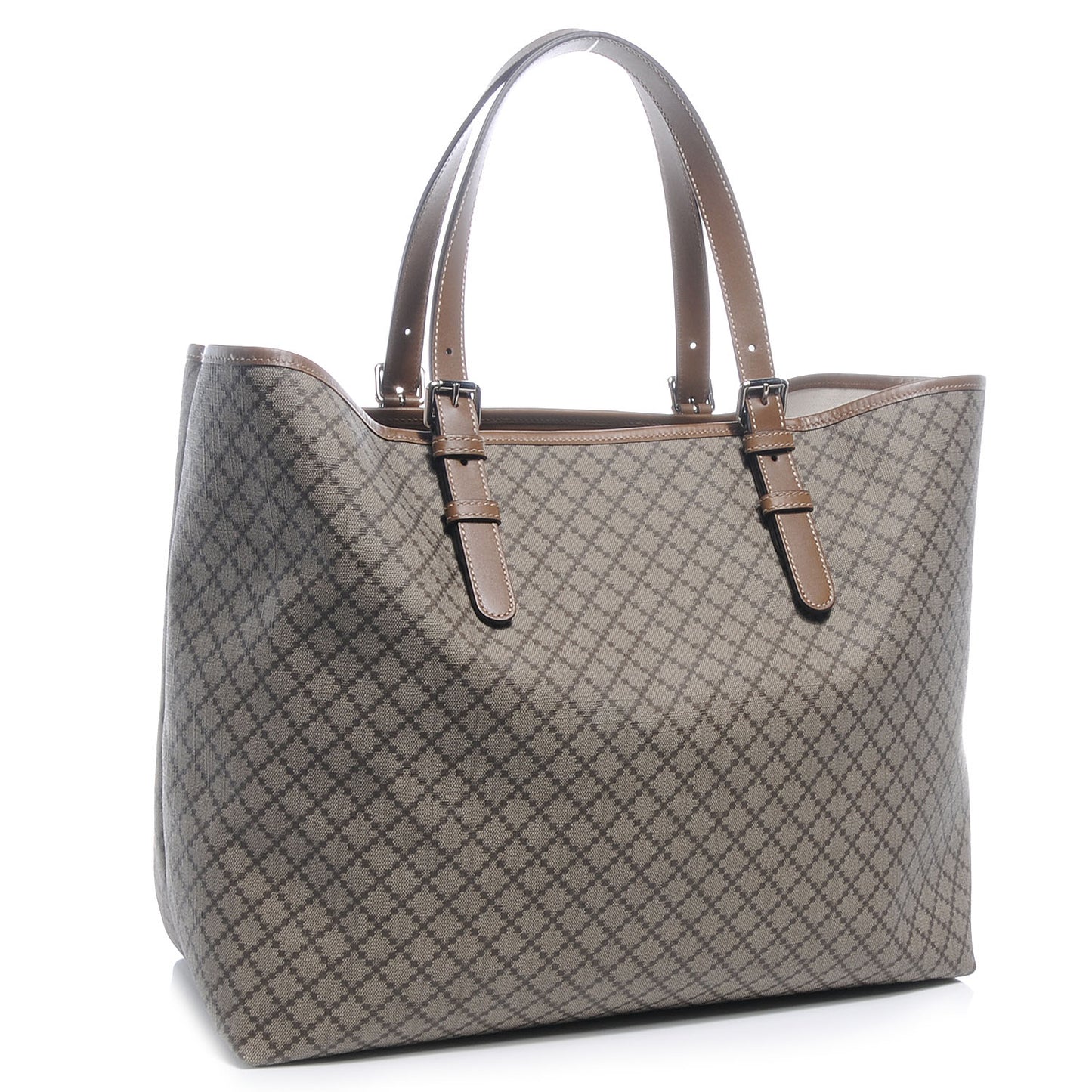 Coated Canvas Diamante Plus Tote Bag Brown