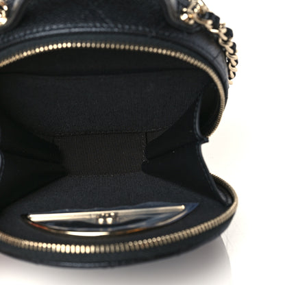 Chanel Caviar Quilted Round Handle With Care Vanity With Chain Black 5 of 11