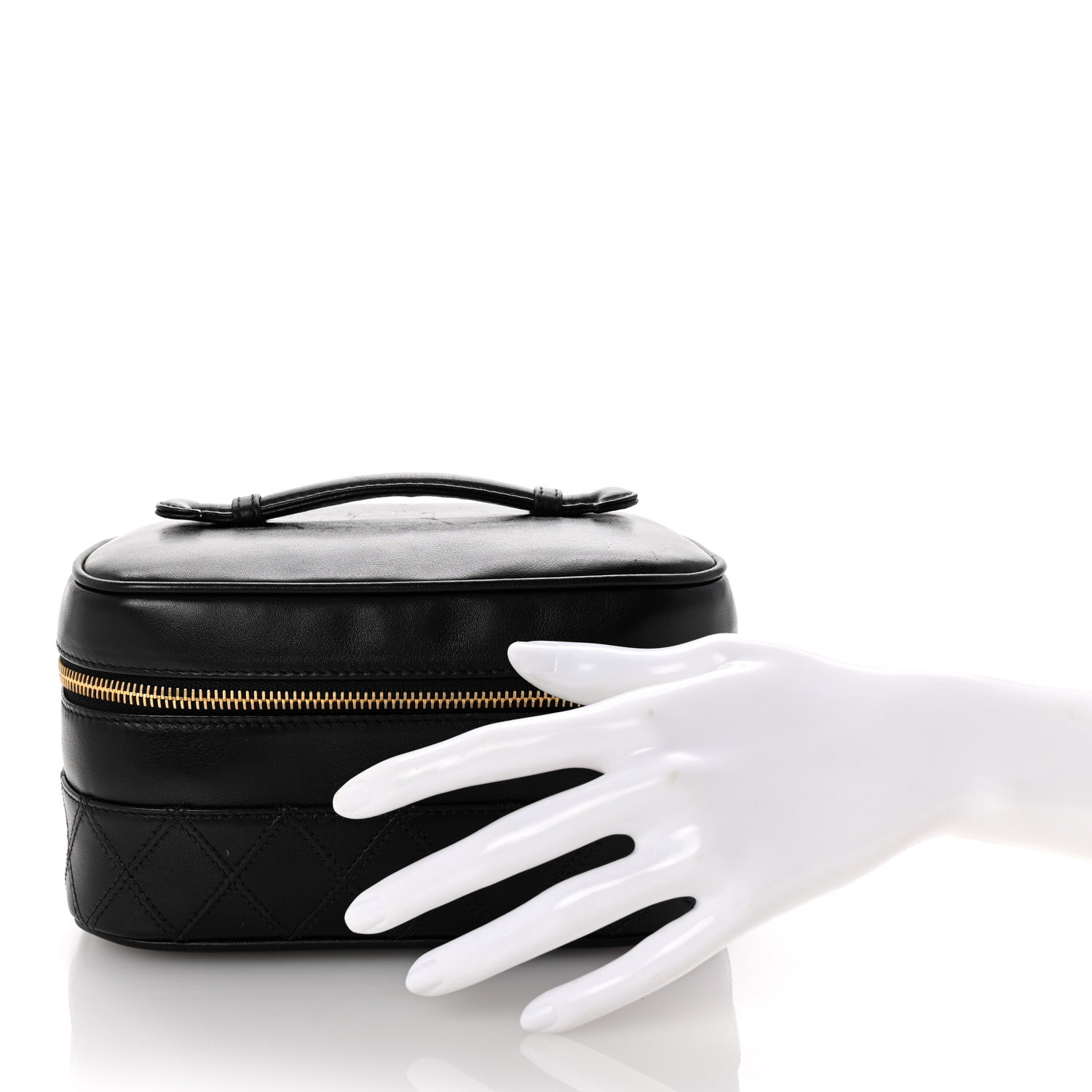 Chanel Lambskin Vanity Cosmetic Case Black 2 of 8