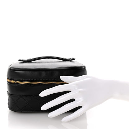 Chanel Lambskin Vanity Cosmetic Case Black 2 of 8
