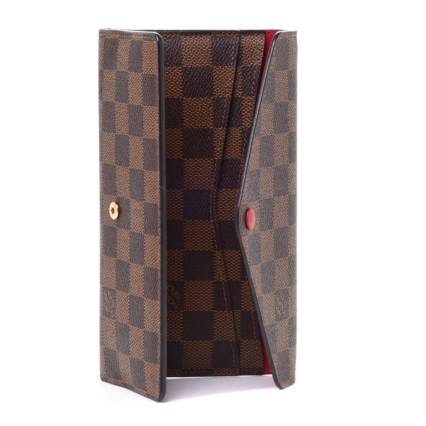 Damier Ebene Josephine Wallet Red
