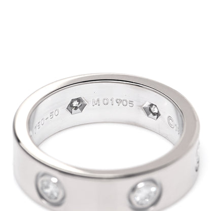Cartier 18K White Gold 6 Diamond 5.5mm LOVE Ring 50 5.25 9 of 10