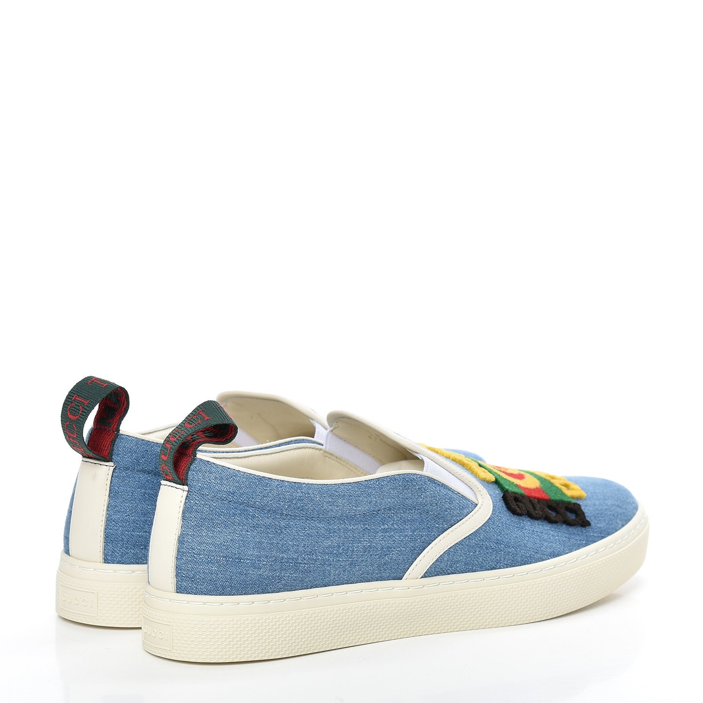 Kura Denim Logo Embroidered Mens Slip On Sneakers 6 Blue