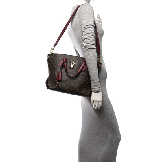 Louis Vuitton Monogram Flower Zipped Tote MM Bordeaux 2 of 11