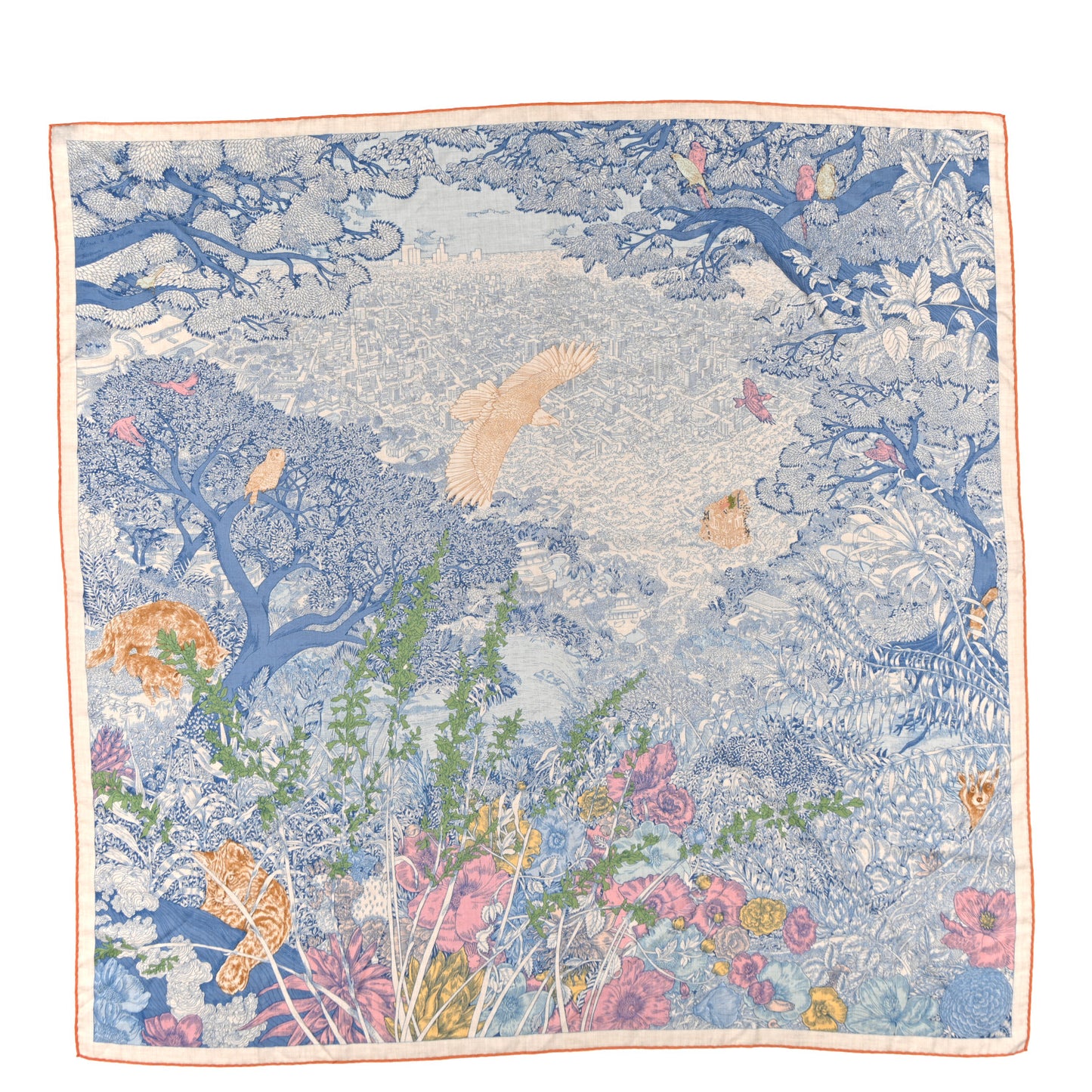 Cashmere Silk Retour a la Nature 140 Bleu Jean Rose Vert