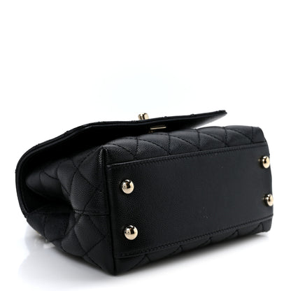 Chanel Caviar Quilted Extra Mini Coco Handle Flap Black 3 of 11