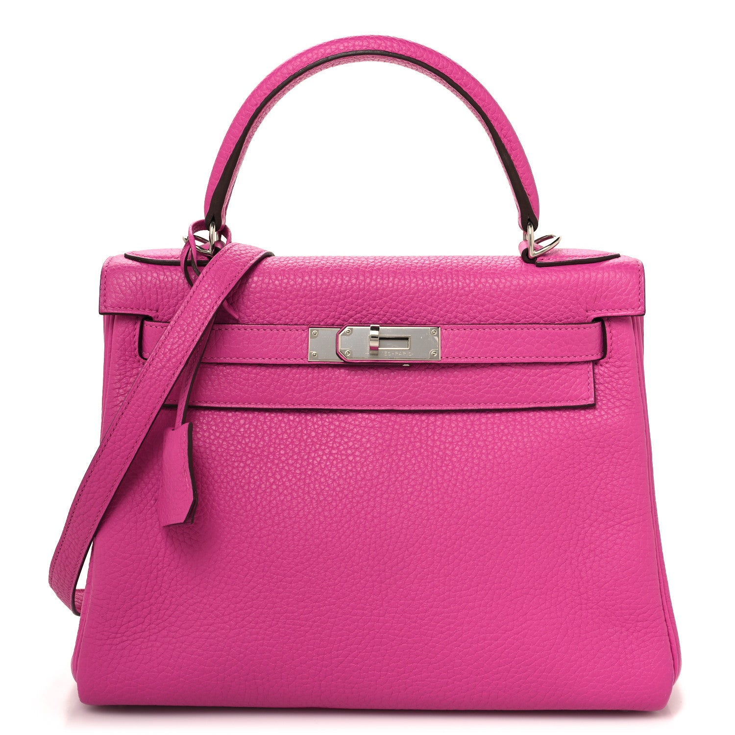 Hermes Taurillon Clemence Kelly Retourne 28 Rose Pourpre 1 of 12