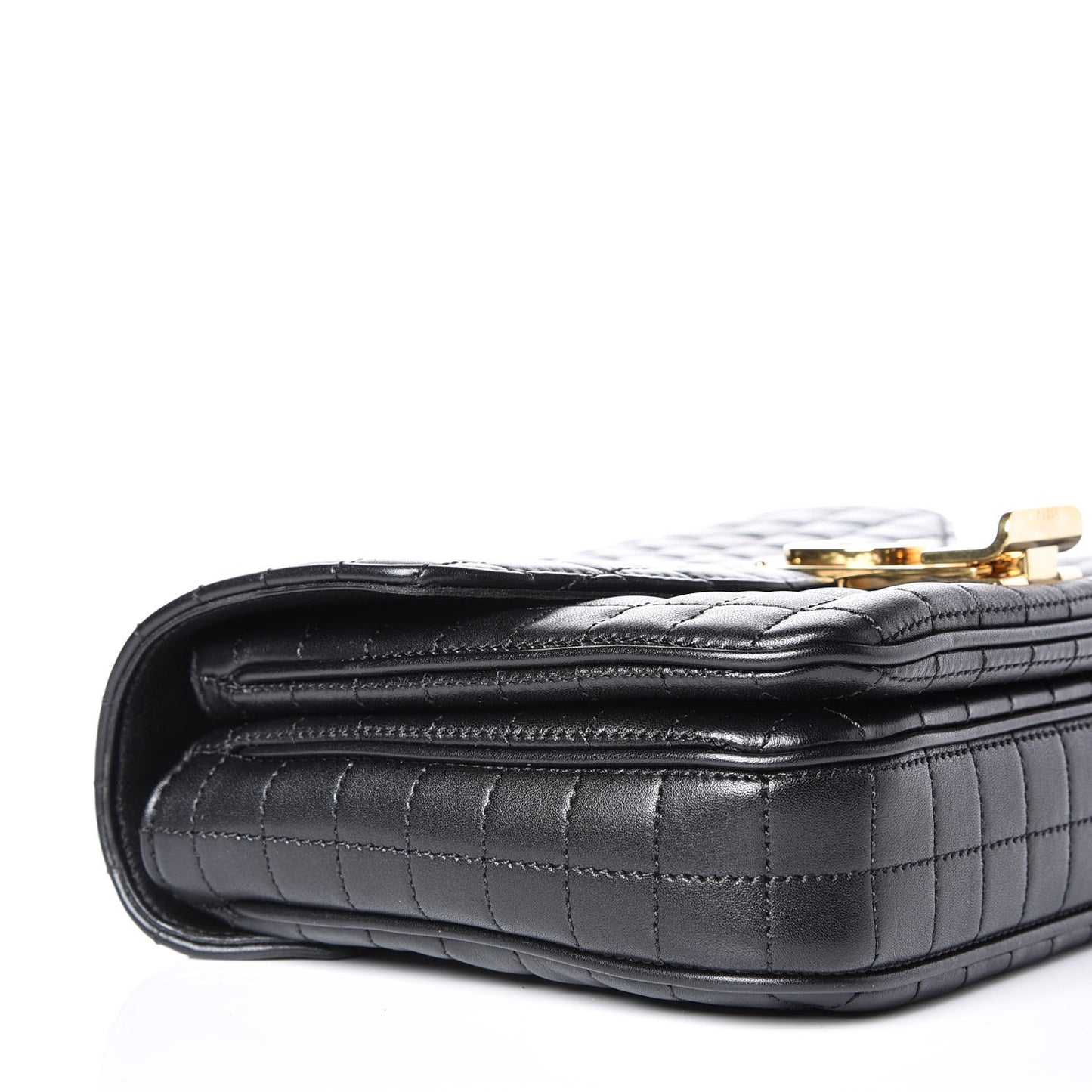 Calfskin Quilted Medium C Bag Black