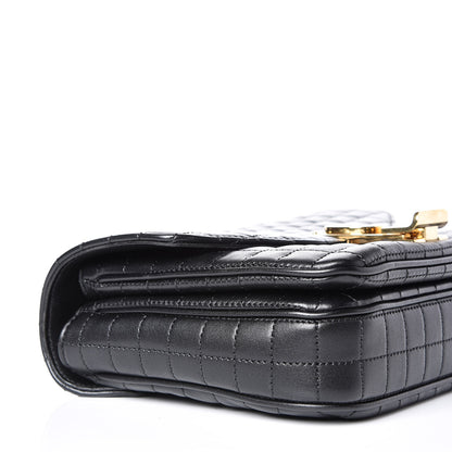Celine Calfskin Quilted Medium C Bag Black 8 of 10