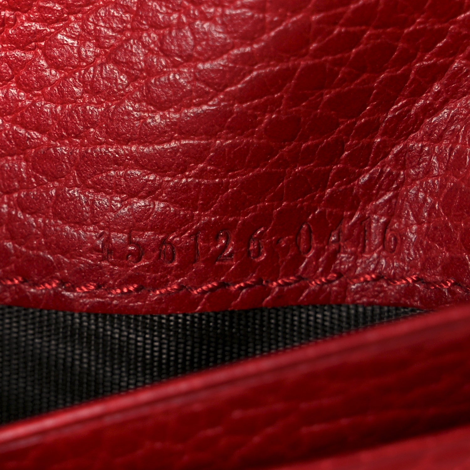 Gucci Dollar Calfskin GG Marmont Card Case Hibiscus Red 9 of 11