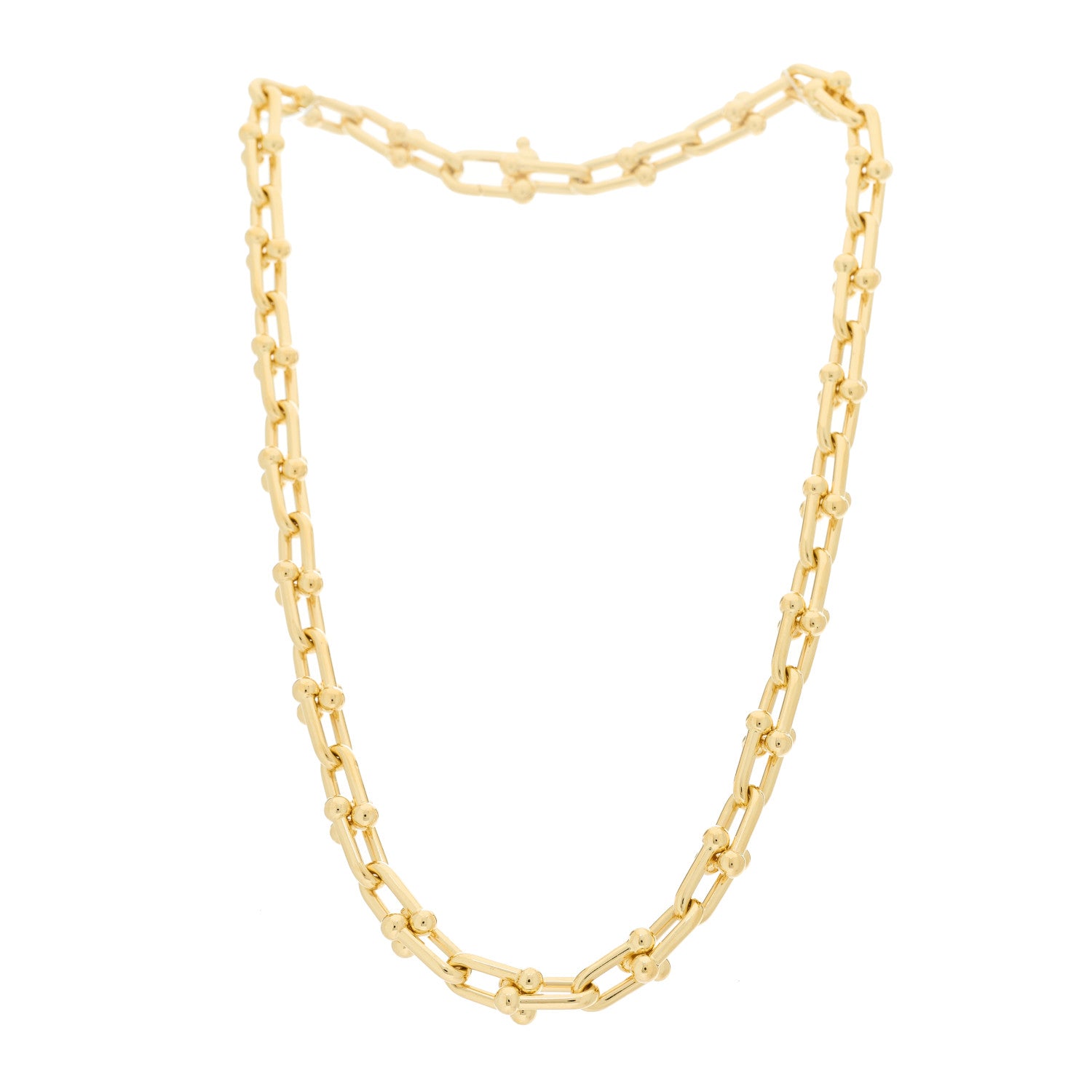 Tiffany 18K Yellow Gold Medium HardWear Link Necklace 3 of 4