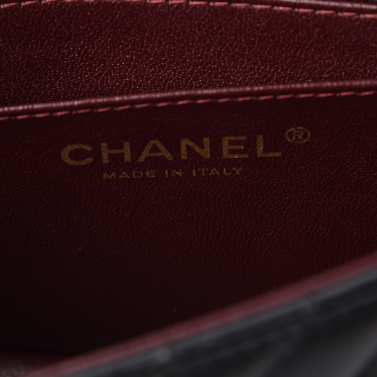 Chanel Lambskin Chevron Quilted Mini Square Flap Black 5 of 8