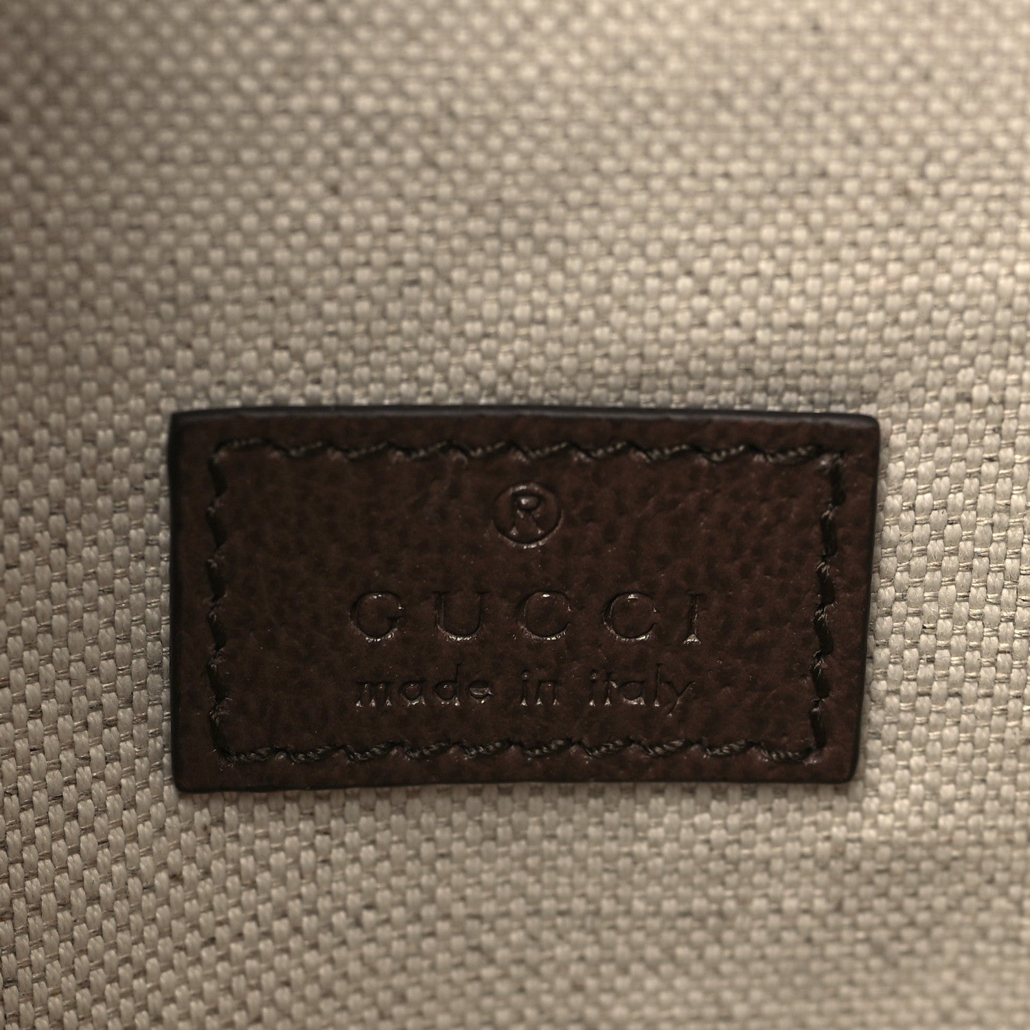 Gucci Monogram Jumbo GG Textured Dollar Calfskin Web Belt Bag Camel Ebony New Acero 5 of 9