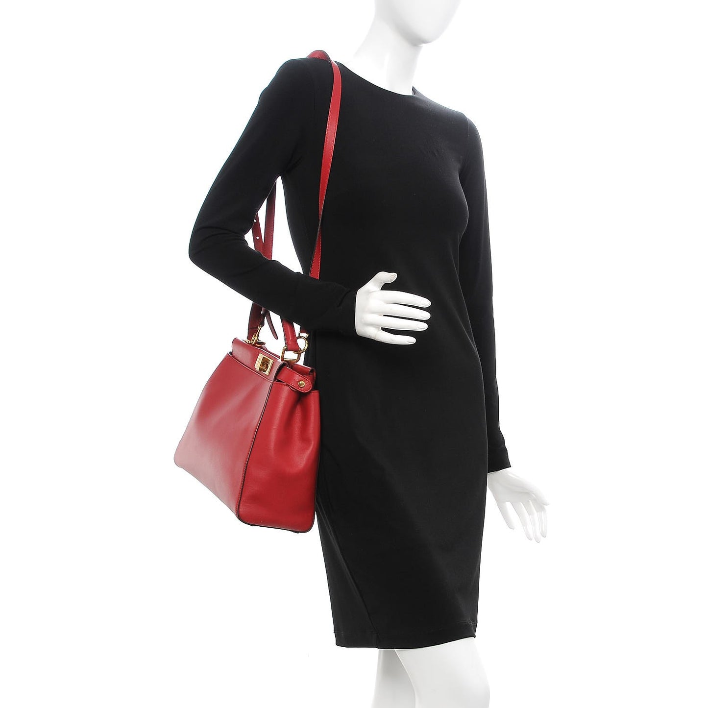Vitello Morgan Fabric Jacquard Pequin Medium Peekaboo Iconic Satchel Mattone Tobacco Black