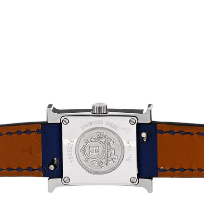 Hermes Stainless Steel Swift 17.2mm Heure H Hour Quartz Watch Bleu Electrique 4 of 4