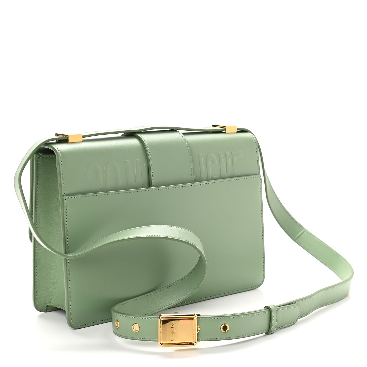 Smooth Calfskin 30 Montaigne Flap Bag Mint Green